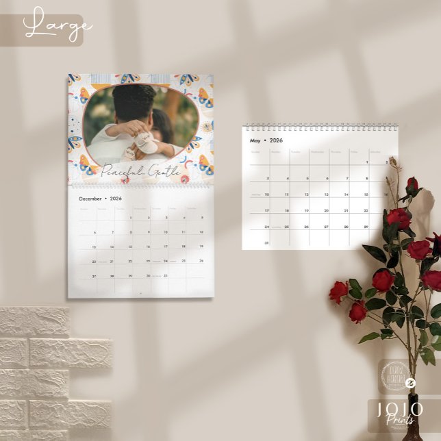 Modern Abstract Butterflies Photo Calendar 2026 Kalender (Modern Abstract Butterflies Photo Calendar 2026-Large)