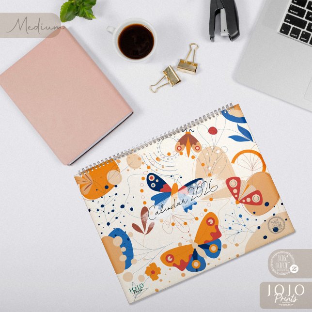 Modern Abstract Butterflies Photo Calendar 2026 Kalender (Modern Abstract Butterflies Photo Calendar 2026-Medium)