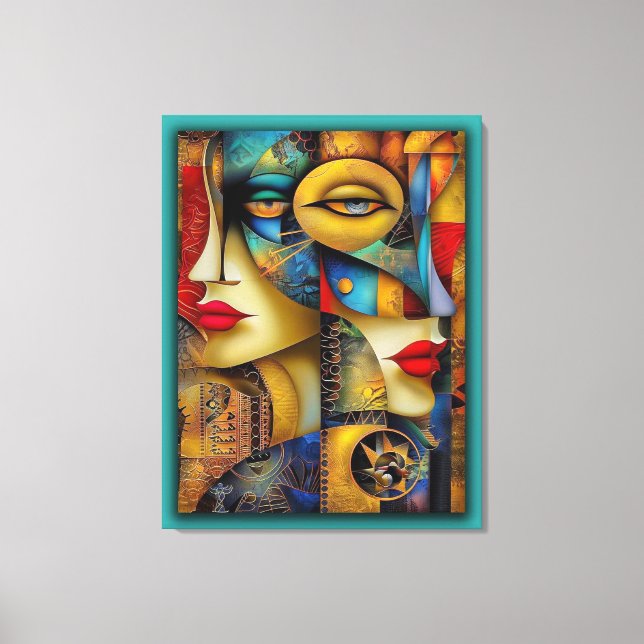 Modern Abstract Canvas Art – Gallery Wall Décor fo (Framsida)