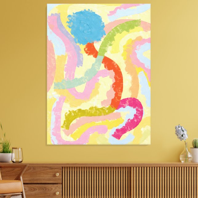 Modern Abstract Colorful Dance Canvastryck (Insitu (Vardagsrum))