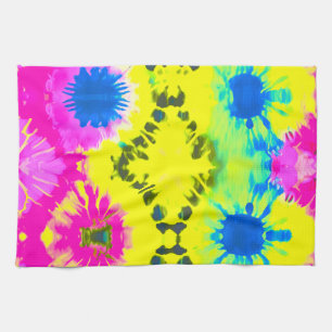 MODERN ABSTRACT DESIGN TIE-DYE KÖKSHANDDUK
