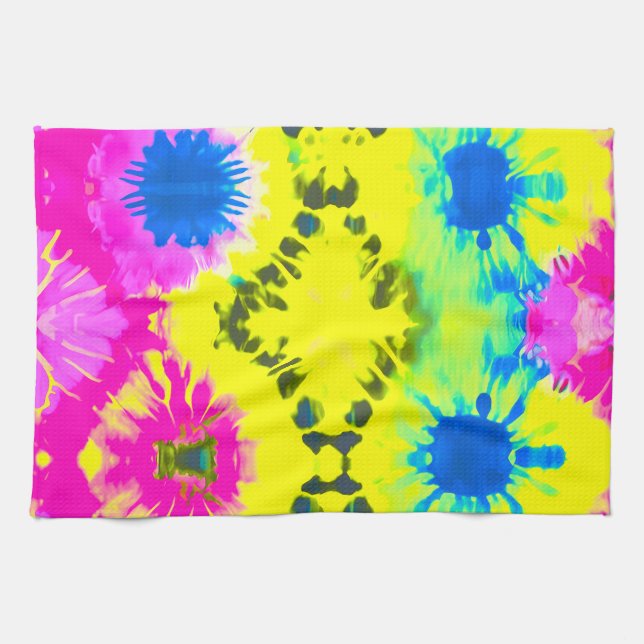 MODERN ABSTRACT DESIGN TIE-DYE KÖKSHANDDUK (Horisontell)