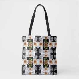 Modern abstract floral art tygkasse
