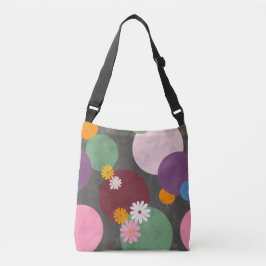 Modern Abstract Floral Circles Tote Bag Axelväska