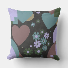 Modern Abstract Floral Throw Pillow Kudde
