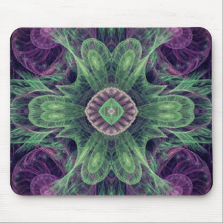 Modern Abstract Fractal Purple and Green Design Musmatta