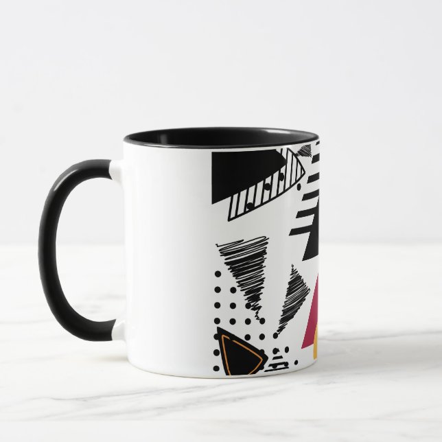 Modern Abstract geometric art Mugg (Vänster)