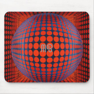 Modern Abstract Geometric Black Red Blue Pattern Musmatta