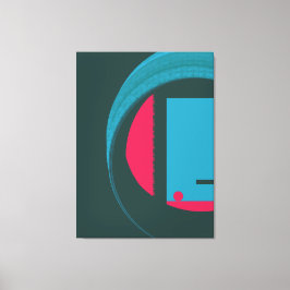 Modern Abstract Geometric Echo Canvastryck