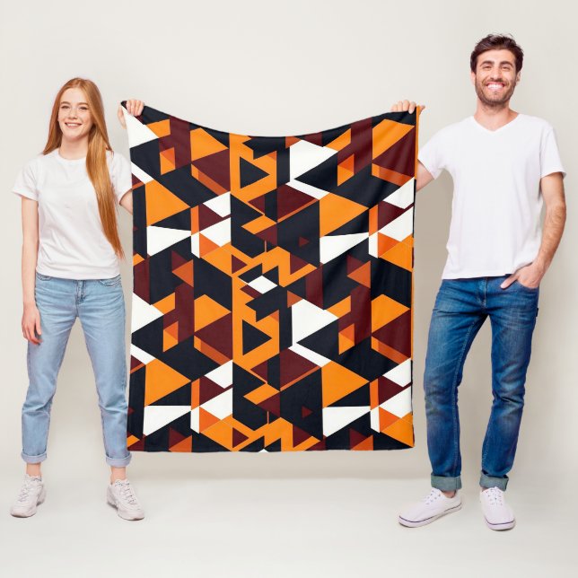 Modern abstract geometric pattern 1-Fleece Blanket Fleecefilt (På plats)