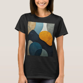 Modern Abstract Geometric Shapes Textured Art T Shirt