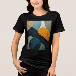 Modern Abstract Geometric Shapes Textured Art T Shirt