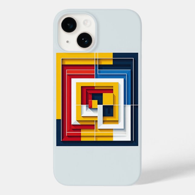 Modern Abstract Geometric Square Phone Case Prime (Baksida)
