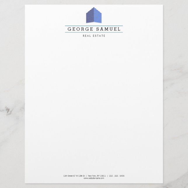 Modern Abstract Home Logo Realtor  Brevhuvud (Framsida)