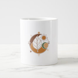 Modern Abstract Line Art Coffee Cup Jumbo Mugg