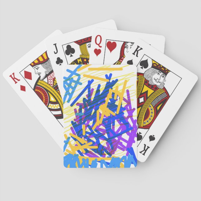 Modern Abstract Paint Splash Classic Playing Cards Casinokort (Baksidan)