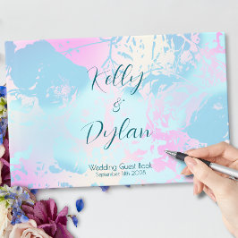 Modern Abstract Pastel Wedding Gästböcker