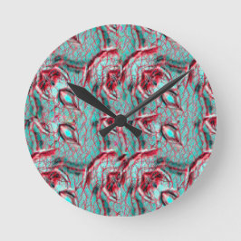 Modern abstract pattern 1186 - Wall Clock Rund Klocka