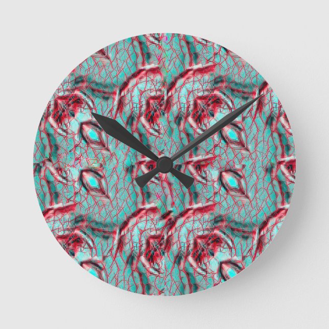 Modern abstract pattern 1186 - Wall Clock Rund Klocka (Framsida)