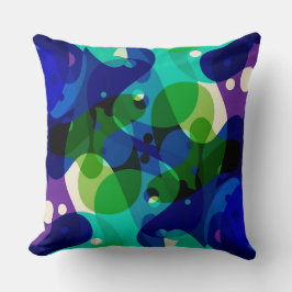 Modern abstract pattern blue kudde