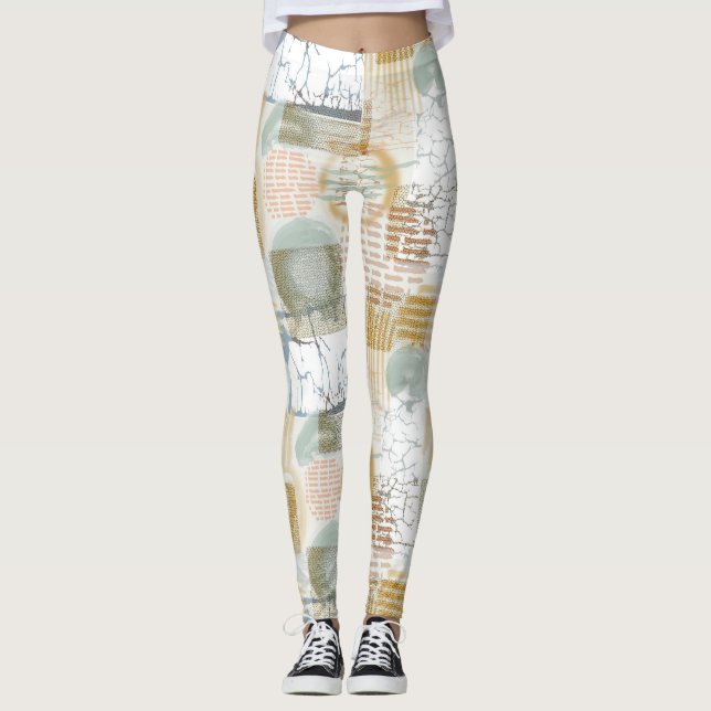 Modern Abstract Pattern Leggings (Framsida)