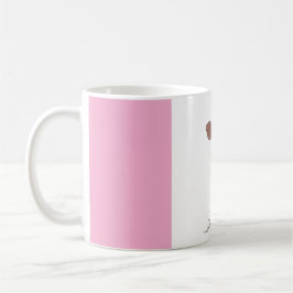 Modern Abstract Pink and White Personalized Coffee Kaffemugg