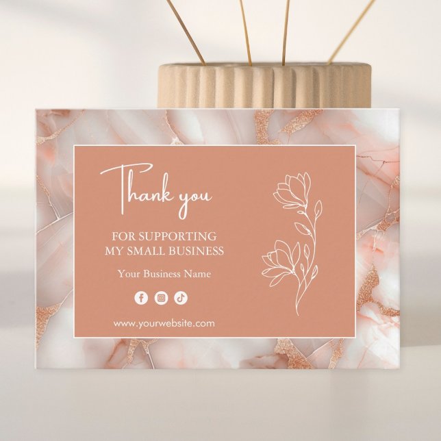 Modern Abstract Rose Gold Business Card Visitkort (Skapare uppladdad)