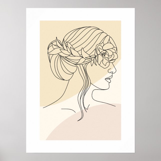 Modern Abstract Shapes Wall Art Poster (Framsidan)