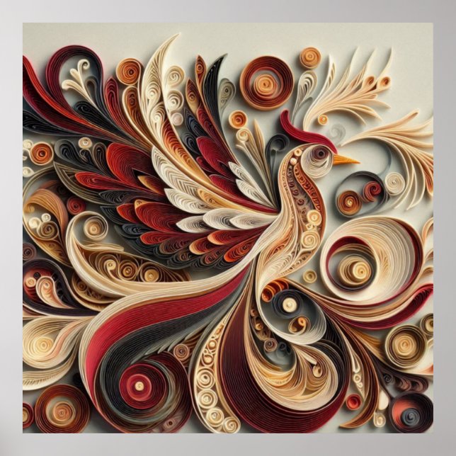 Modern Abstract Swirl Poster – Elegant Wall Art  (Framsidan)
