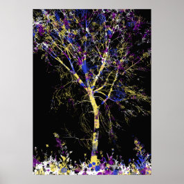 Modern Abstract Tree Poster