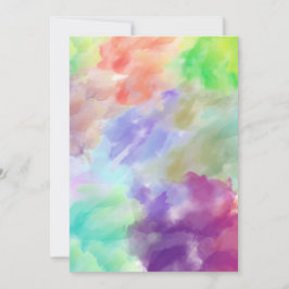 Modern Abstract Watercolor Clouds Colorful Pastel Inbjudningar