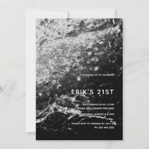 Modern Abstrakt 21:a födelsedagsinbjudan