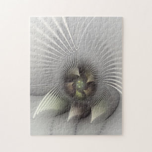 Modern Abstrakt 3D Form Fraktal Konst Pussel
