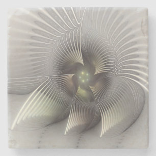 Modern Abstrakt 3D Form Fraktal Konst Stenunderlägg