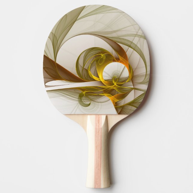 Modern Abstrakt Ädelmetallfärger Fraktal Pingisracket (Framsidan)