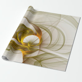 Modern Abstrakt Ädelmetallfärger Fraktal Presentpapper