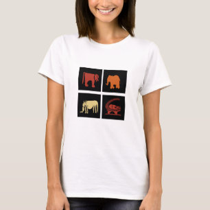 Modern abstrakt afrikansk djurkonst t shirt