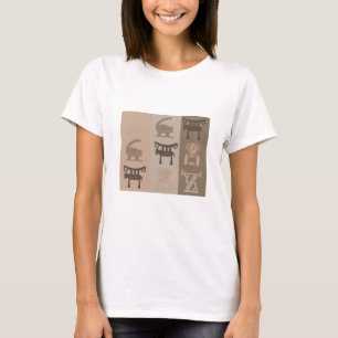 Modern abstrakt afrikansk symbol och motivkonst t shirt