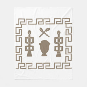 Modern abstrakt afrikansk tribal ornament konst fleecefilt
