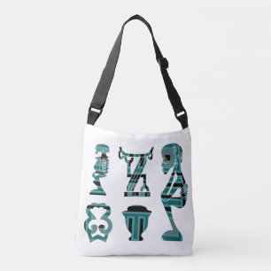 Modern abstrakt afrikansk tribal silhuett axelväska