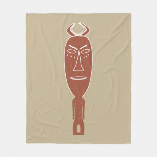 Modern abstrakt afrikansk tribal silhuett fleecefilt