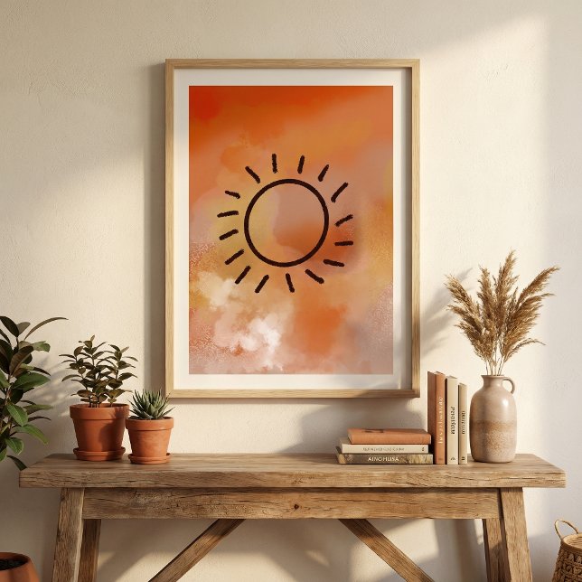 modern abstrakt akvarell samtida cirkel poster (Skapare uppladdad)