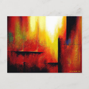 Modern Abstrakt Art Akrylmålningsmall Vykort