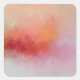 Modern Abstrakt Art Blank Blank Blank Rosa Red Fyrkantigt Klistermärke