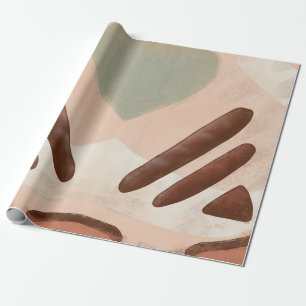 Modern Abstrakt Art Decoupage i det ekologiska med Presentpapper