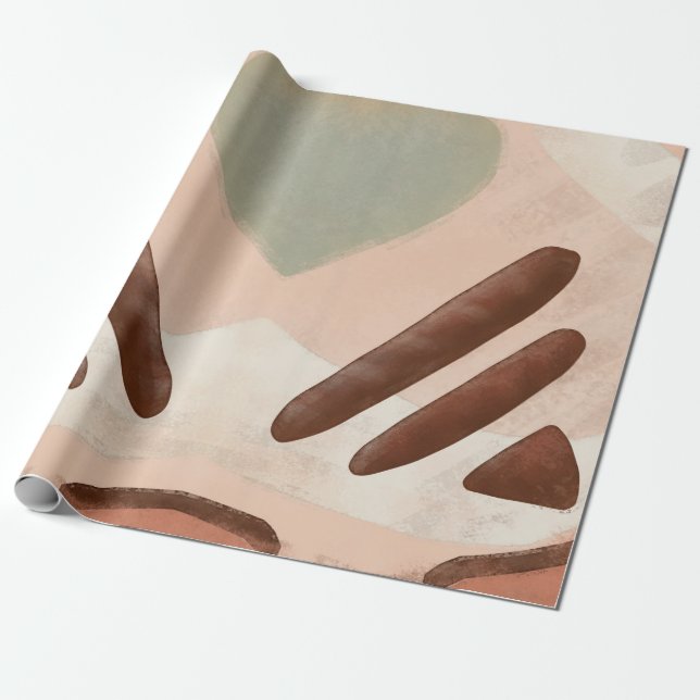 Modern Abstrakt Art Decoupage i det ekologiska med Presentpapper (Utrullad)