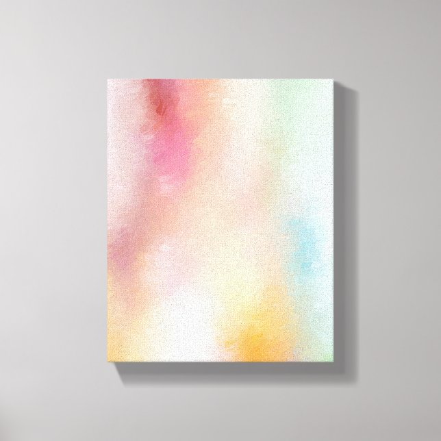 Modern Abstrakt Art Elegant Rosa Red Gult Blue Canvastryck (Framsida)