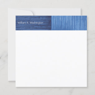 Modern Abstrakt Art Färg Block Rand Blue White Inbjudningar