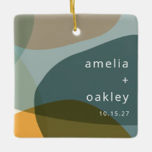 Modern Abstrakt Art Grönt Sage Teal Personligt brö