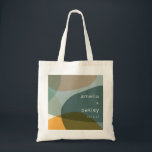 Modern Abstrakt Art Grönt Sage Teal Personligt brö Tygkasse<br><div class="desc">Modern Abstrakt Art Shapes Sage Teal Unique Personligt bröllp Tote Bag</div>